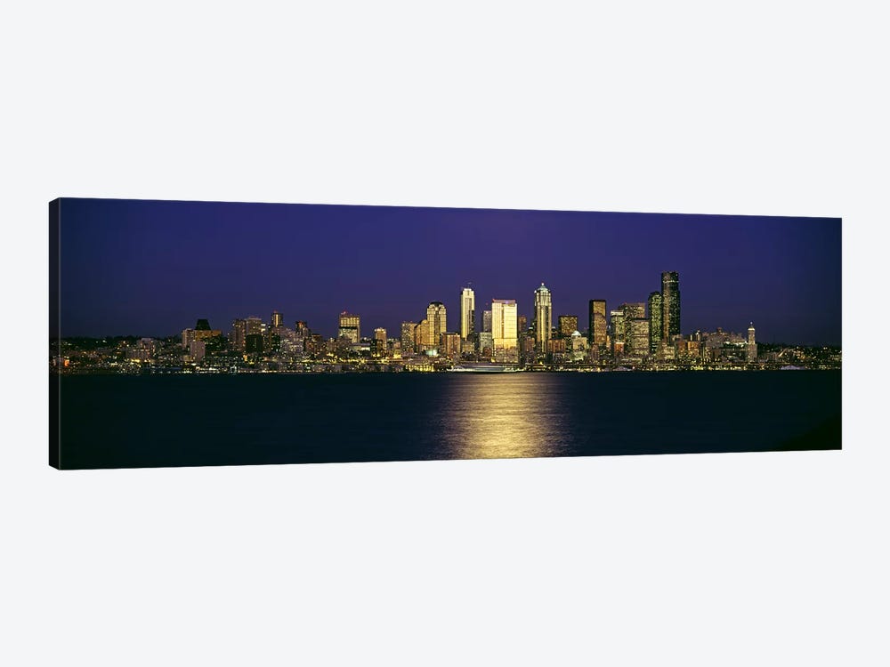 Skyscrapers at the waterfront, Elliott Bay, Seattle, King County, Washington State, USA #2 by Panoramic Images 1-piece Canvas Print