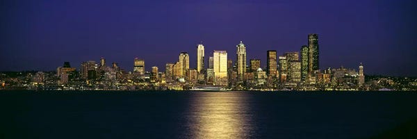 Seattle Skylines: Skyscrapers at the waterfront, Elliott Bay, Seattle, King County, Washington State, USA #2 by Panoramic Images