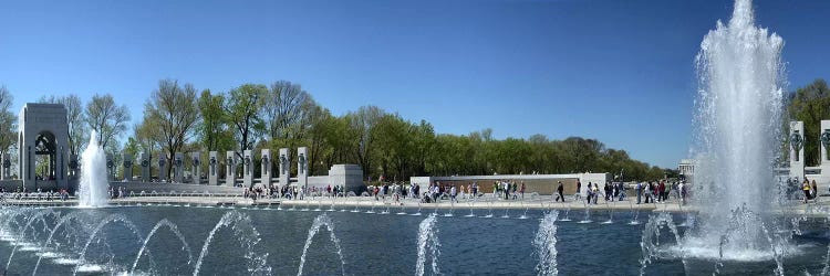 Fountain in a war memorial, National World War II Memorial, Washington DC, USA