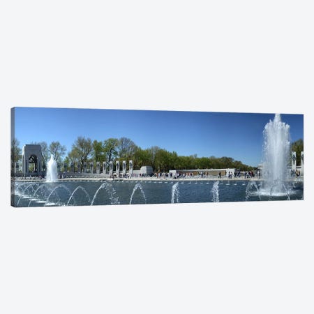 Fountain in a war memorial, National World War II Memorial, Washington DC, USA Canvas Print #PIM6374} by Panoramic Images Art Print