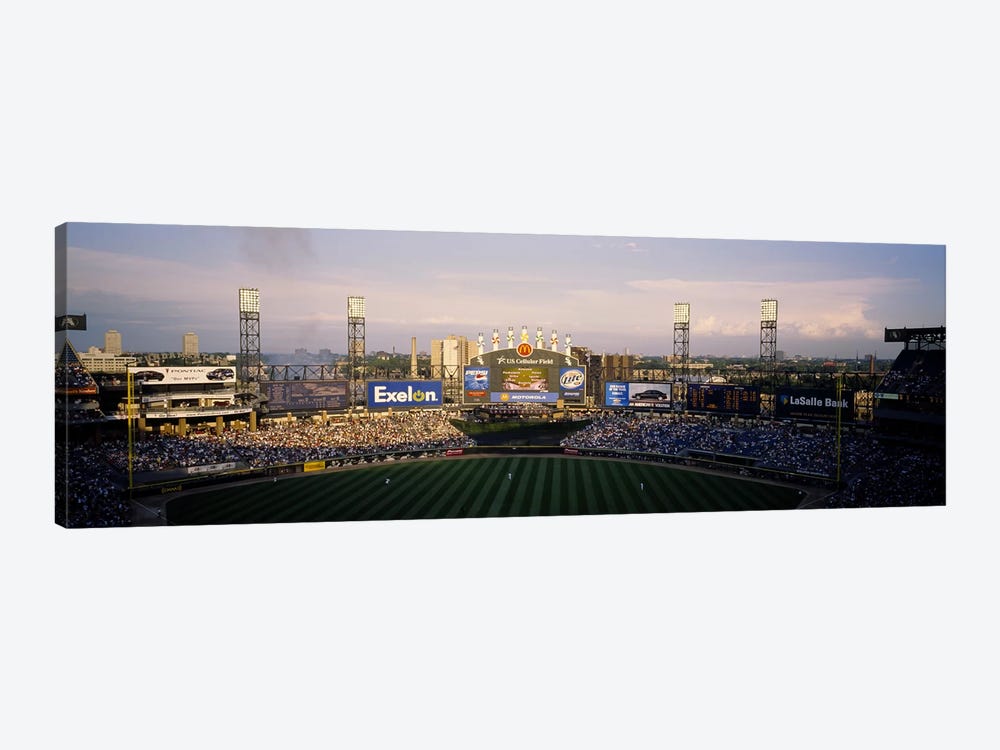 High angle view of spectators in a stadium, U.S. Cellular Field, Chicago, Illinois, USA by Panoramic Images 1-piece Canvas Art