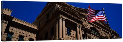 Low angle view of a courthouse, Fort Worth, Texas, USA Canvas Art Print - American Flag Art
