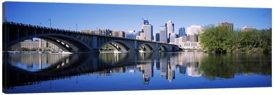 Arch bridge across a riverMinneapolis, Hennepin County, Minnesota, USA Canvas Art Print - Minnesota Art