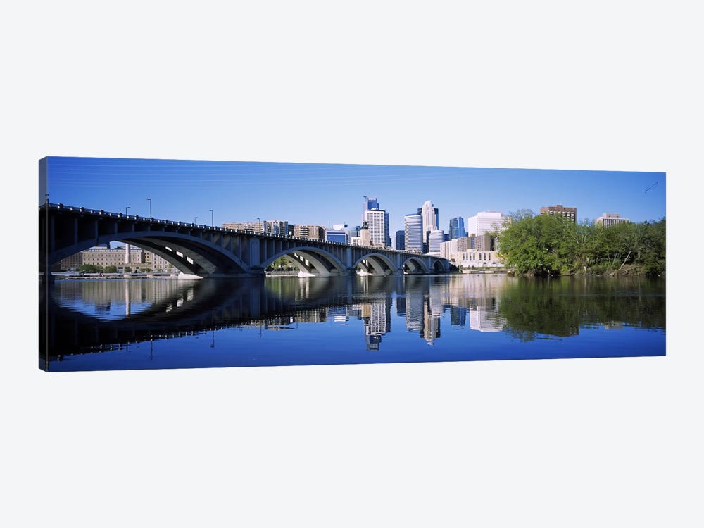 Arch bridge across a riverMinneapolis, Hennepin County, Minnesota, USA by Panoramic Images 1-piece Canvas Wall Art