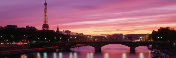 Industrial: Fuchsia Sunset, Paris, Ile-de-France, France by Panoramic Images