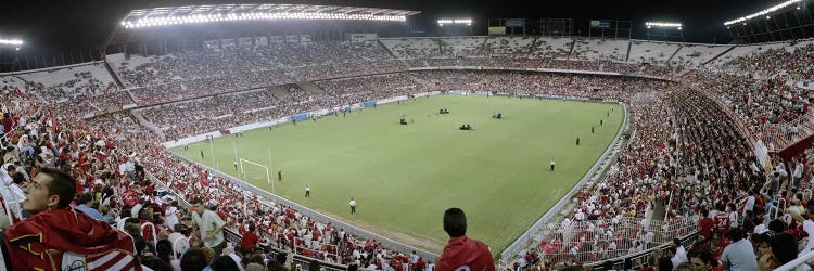 Crowd in a stadium, Sevilla FC, Estadio Ramon Sanchez Pizjuan, Seville, Seville Province, Andalusia, Spain