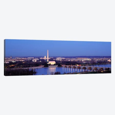 Bridge Over A RiverWashington Monument, Washington DC, District of Columbia, USA Canvas Print #PIM640} by Panoramic Images Canvas Artwork