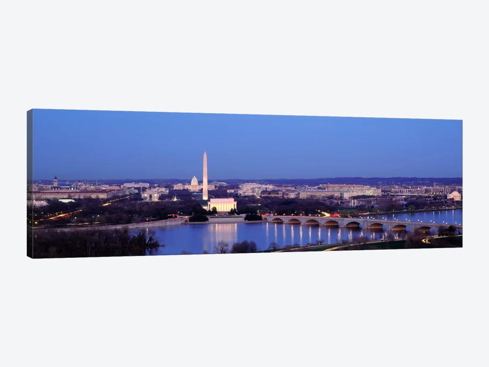 Bridge Over A RiverWashington Monument, Washington DC, District of Columbia, USA by Panoramic Images 1-piece Canvas Art