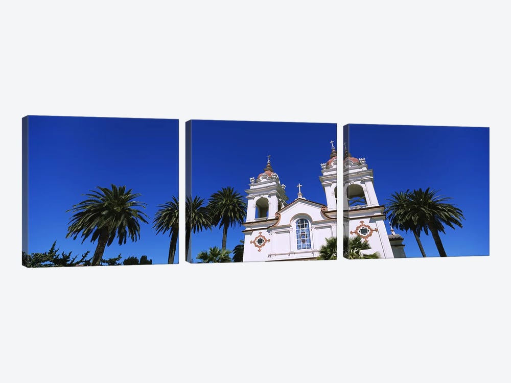 High section view of a cathedral, Portuguese Cathedral, San Jose, Silicon Valley, Santa Clara County, California, USA by Panoramic Images 3-piece Canvas Art