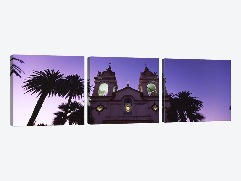 Low-Angle View Of Five Wounds Portuguese National Church, San Jose, Santa Clara County, California, USA by Panoramic Images 3-piece Canvas Art Print