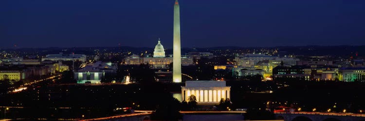 Buildings Lit Up At NightWashington Monument, Washington DC, District of Columbia, USA