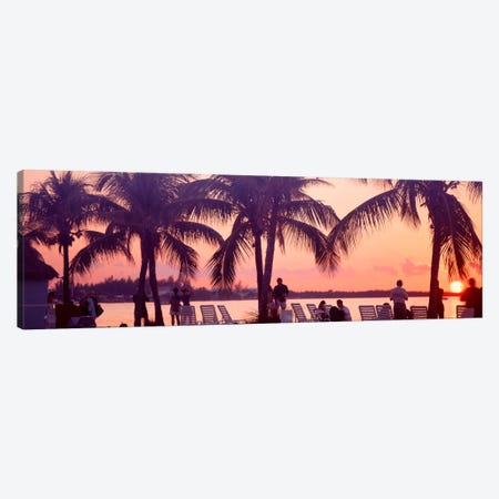 Sunset on the beach, Miami Beach, Florida, USA Canvas Print #PIM642} by Panoramic Images Canvas Wall Art