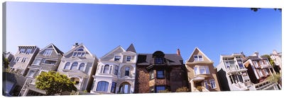 Low angle view of houses in a row, Presidio Heights, San Francisco, California, USA #2 Canvas Art Print - House Art