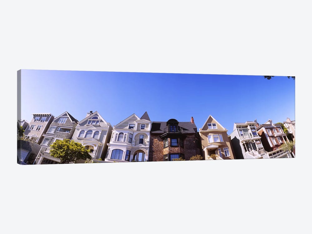Low angle view of houses in a row, Presidio Heights, San Francisco, California, USA #2 by Panoramic Images 1-piece Canvas Wall Art