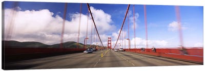 Cars on a bridge, Golden Gate Bridge, San Francisco, California, USA Canvas Art Print - Golden Gate Bridge