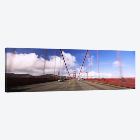 Cars on a bridge, Golden Gate Bridge, San Francisco, California, USA Canvas Print #PIM6440} by Panoramic Images Canvas Art