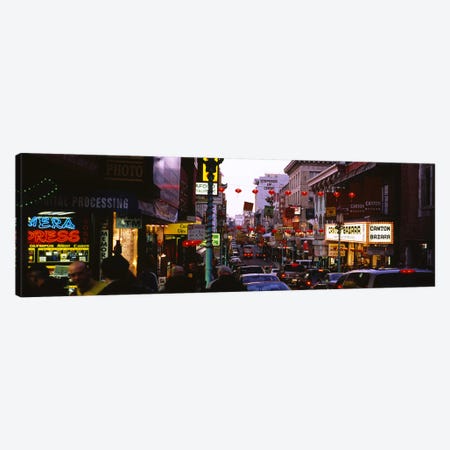 Traffic on a road, Grant Avenue, Chinatown, San Francisco, California, USA Canvas Print #PIM6442} by Panoramic Images Canvas Wall Art