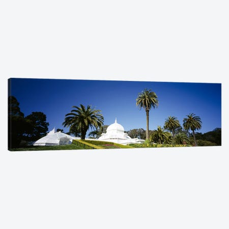Low angle view of a building in a formal garden, Conservatory of Flowers, Golden Gate Park, San Francisco, California, USA Canvas Print #PIM6445} by Panoramic Images Canvas Print