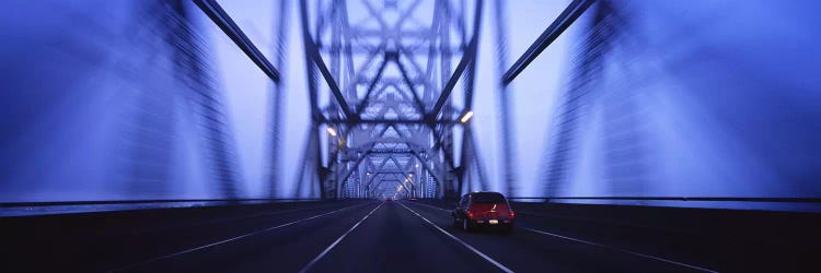 Cars on a suspension bridge, Bay Bridge, San Francisco, California, USA #2