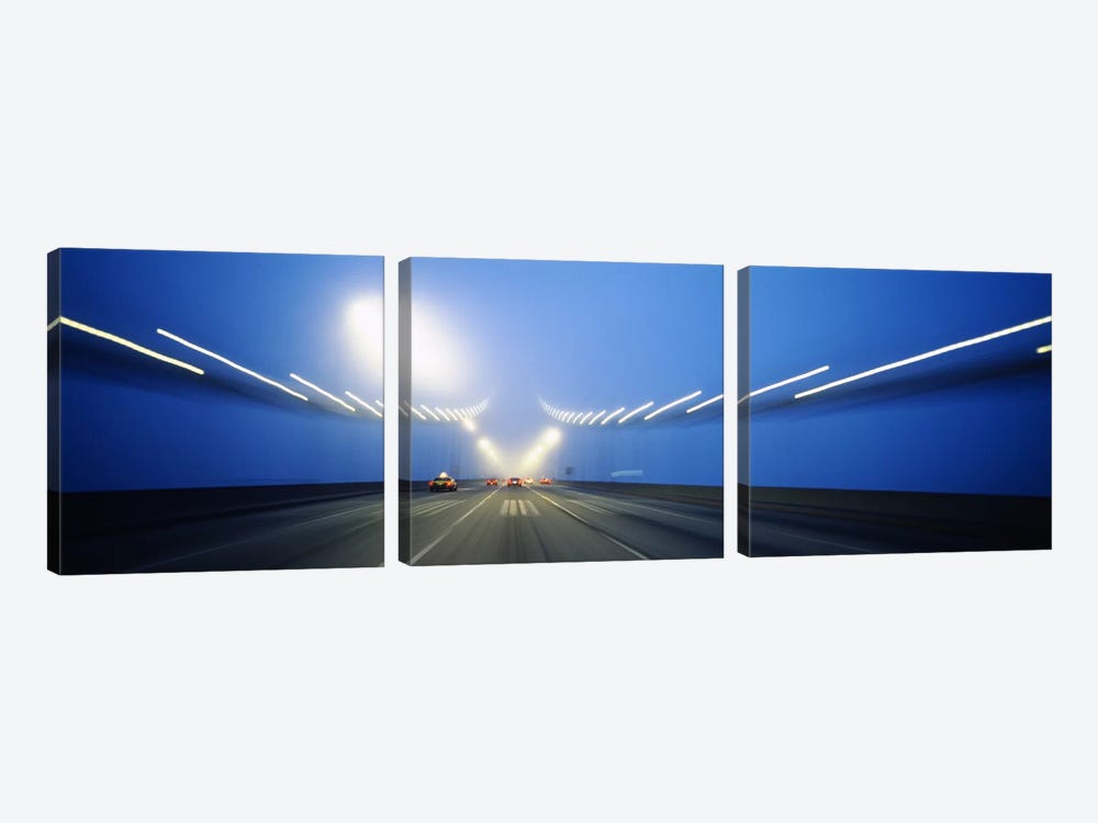 Cars on a suspension bridge, Bay Bridge, San Francisco, California, USA #3 by Panoramic Images 3-piece Canvas Wall Art