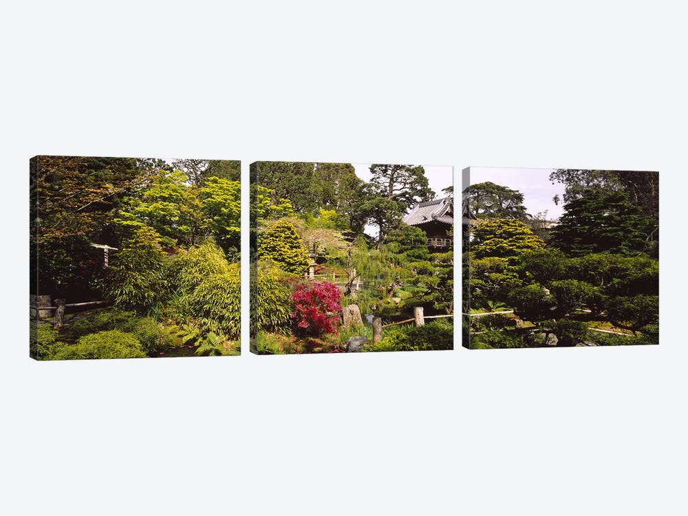 Cottage in a park, Japanese Tea Garden, Golden Gate Park, San Francisco, California, USA by Panoramic Images 3-piece Art Print