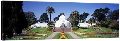 Facade of a building, Conservatory of Flowers, Golden Gate Park, San Francisco, California, USA Canvas Art Print - Palm Tree Art