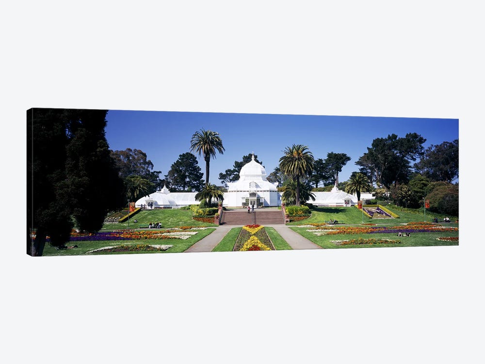 Facade of a building, Conservatory of Flowers, Golden Gate Park, San Francisco, California, USA by Panoramic Images 1-piece Canvas Art Print