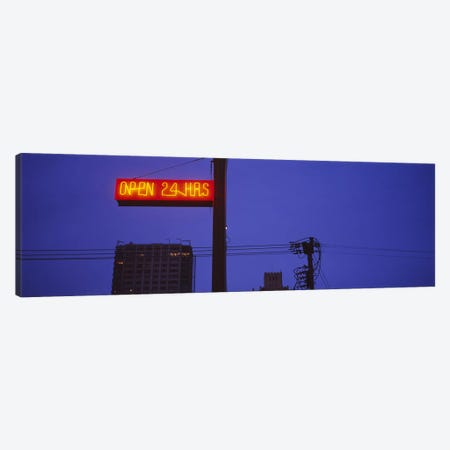 Low angle view of a neon sign, San Francisco, California, USA Canvas Print #PIM6465} by Panoramic Images Canvas Print