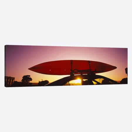 Close-up of a kayak on a car roof at sunset, San Francisco, California, USA #2 Canvas Print #PIM6468} by Panoramic Images Canvas Artwork