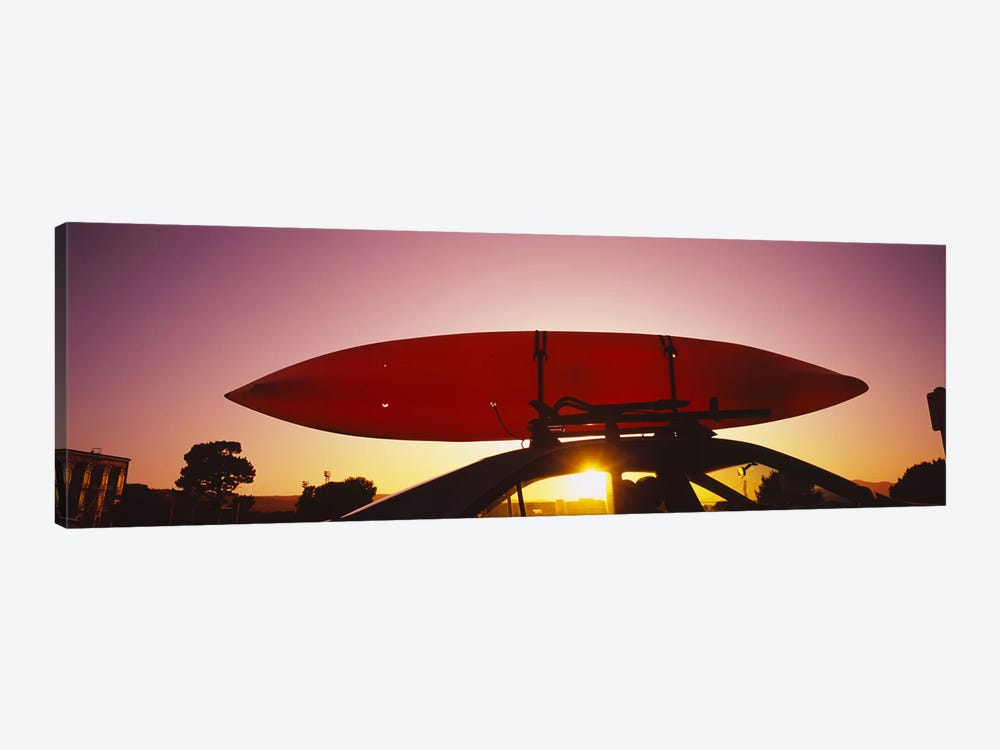 Close-up of a kayak on a car roof at sunset, San Francisco, California, USA #2 by Panoramic Images 1-piece Art Print
