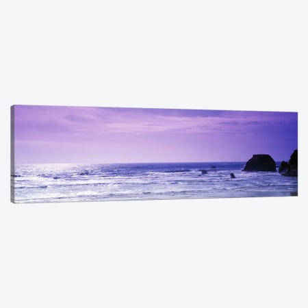 Seascape With A Violet Sky, Mendocino County, California, USA Canvas Print #PIM6473} by Panoramic Images Canvas Print