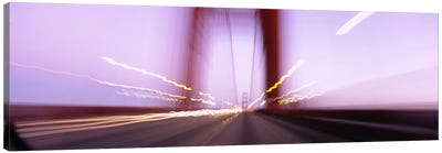 Traffic on a suspension bridge, Golden Gate Bridge, San Francisco, California, USA Canvas Art Print - Golden Gate Bridge