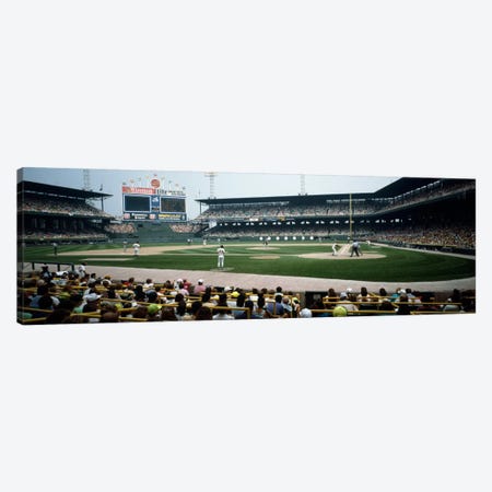 Spectators watching a baseball match in a stadiumU.S. Cellular Field, Chicago, Cook County, Illinois, USA Canvas Print #PIM647} by Panoramic Images Art Print