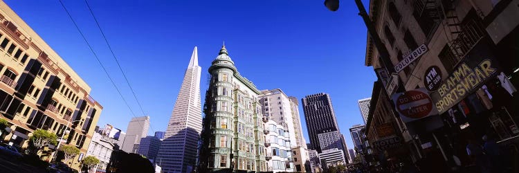 Low angle view of buildings in a city, Columbus Avenue, San Francisco, California, USA by Panoramic Images wall art