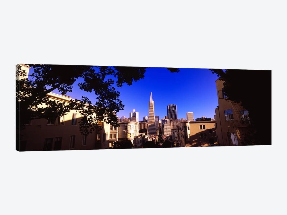 Buildings in a city, Telegraph Hill, Transamerica Pyramid, San Francisco, California, USA by Panoramic Images 1-piece Canvas Print