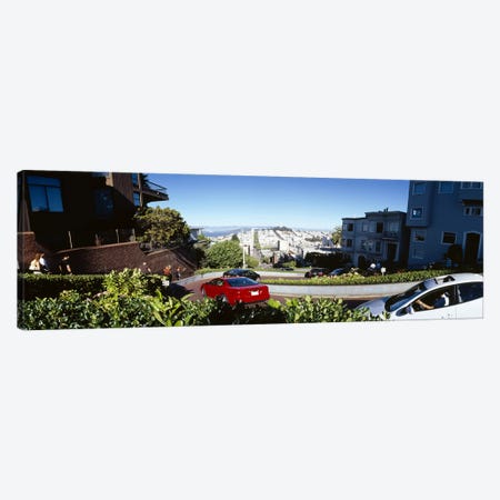Cars on a street, Lombard Street, San Francisco, California, USA Canvas Print #PIM6485} by Panoramic Images Canvas Print