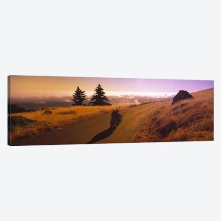 Motorcycle On Mount Tamalpais, Marin County, California, USA Canvas Print #PIM6488} by Panoramic Images Canvas Artwork