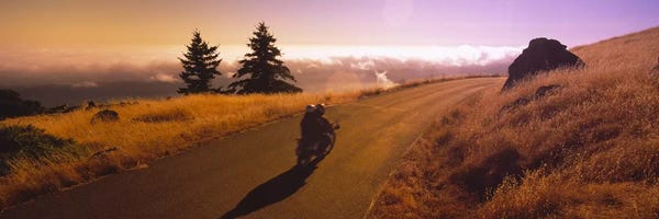 Motorcycles: Motorcycle On Mount Tamalpais, Marin County, California, USA by Panoramic Images