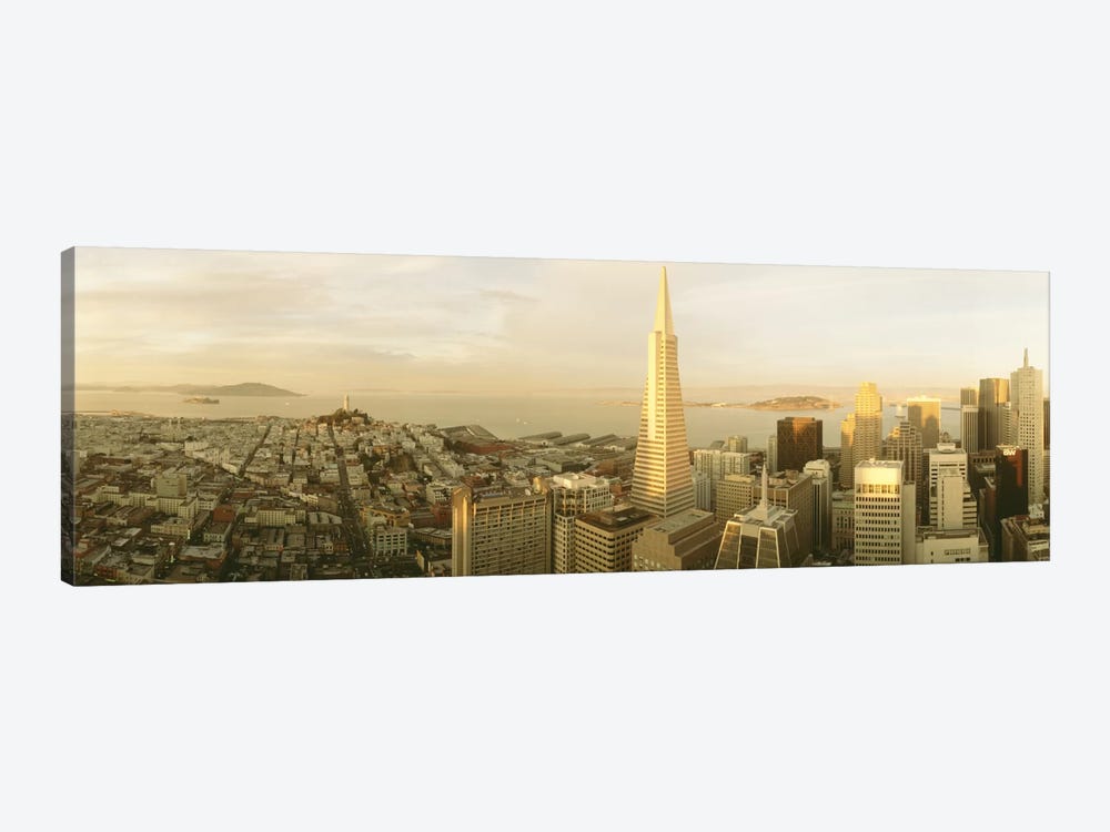 Aerial View (ft. Transamerica Pyramid), San Francisco, California, USA by Panoramic Images 1-piece Canvas Artwork
