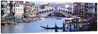 Rialto Bridge, Grand Canal, Venice, Veneto, Italy Canvas Art Print - Venice Art