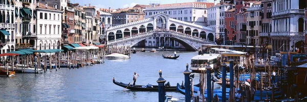 Veneto: Rialto Bridge, Grand Canal, Venice, Veneto, Italy by Panoramic Images