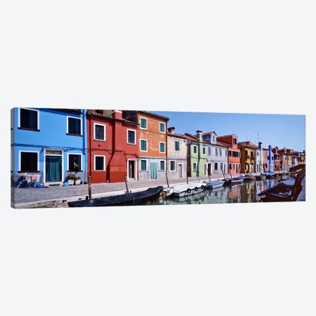 Houses at the waterfront, Burano, Venetian Lagoon, Venice, Italy Canvas Print #PIM6491} by Panoramic Images Canvas Art Print