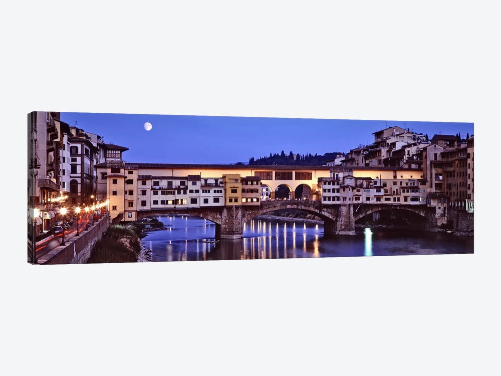 Ponte Vecchio At Night, Florence, Tuscany, Italy by Panoramic Images 1-piece Canvas Artwork