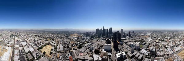 360 degree view of a cityCity of Los Angeles, Los Angeles County, California, USA