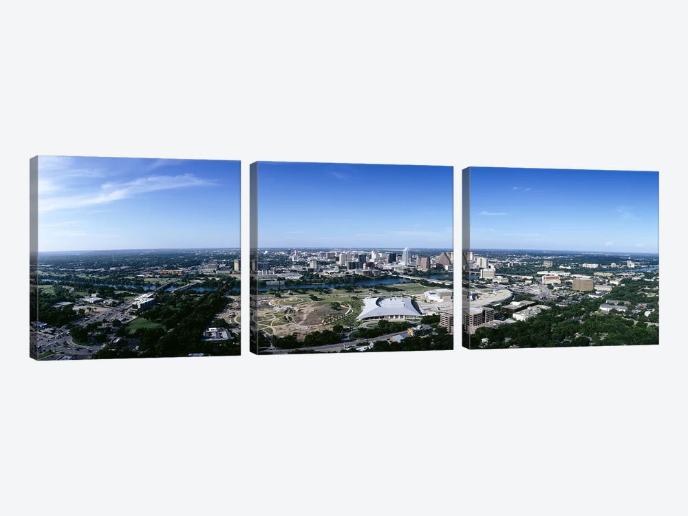 Aerial view of a cityAustin, Travis County, Texas, USA by Panoramic Images 3-piece Canvas Print