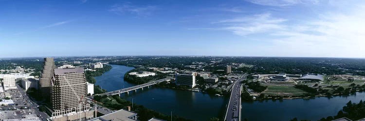 High angle view of a river passing through a cityAustin, Texas, USA