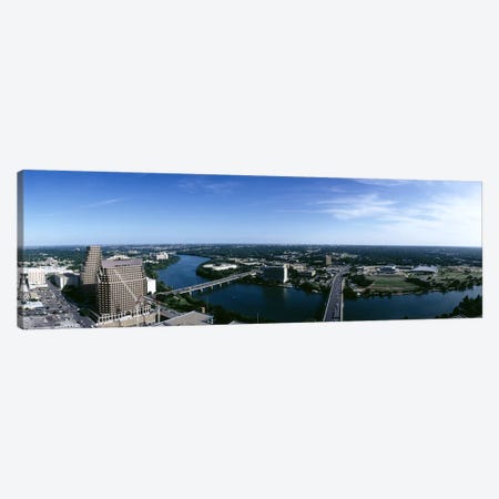 High angle view of a river passing through a cityAustin, Texas, USA Canvas Print #PIM6500} by Panoramic Images Canvas Print