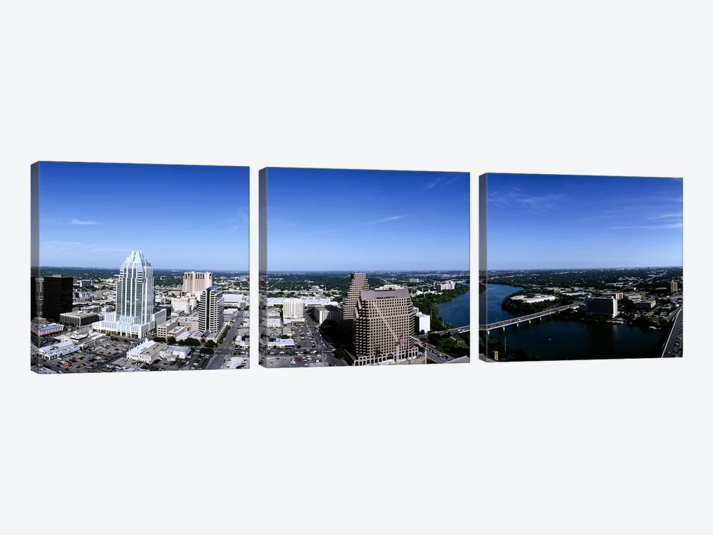 Aerial view of a cityAustin, Travis County, Texas, USA by Panoramic Images 3-piece Art Print
