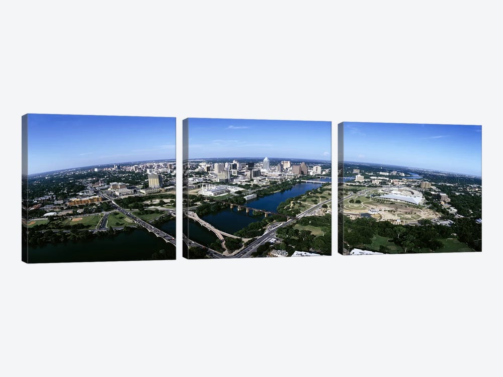 Aerial view of a cityAustin, Travis County, Texas, USA by Panoramic Images 3-piece Art Print
