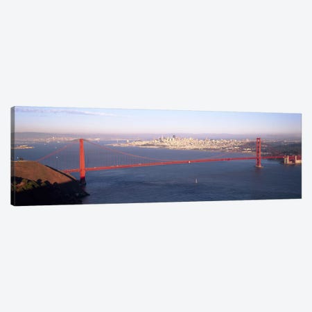 High angle view of a suspension bridge across the seaGolden Gate Bridge, San Francisco, Marin County, California, USA Canvas Print #PIM6508} by Panoramic Images Art Print